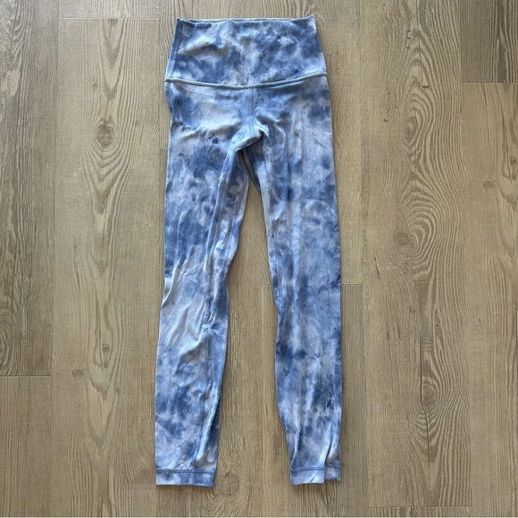 Lululemon Align Pant 25" Diamond Dye leggings women’s size 2 blue purple W5CQTS - Picture 3 of 9